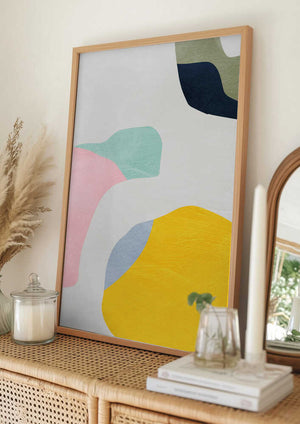 Tablou înramat „Pastel Minimal shapes” de Ana Rut Bre