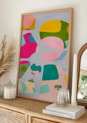 Tablou înramat „Minimal cutout colorful” de Ana Rut Bre