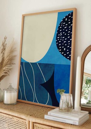 Tablou înramat „Shapes Play3 2blue” de Ana Rut Bre