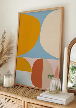 Tablou înramat „Mid Century Pastel 15” de Ana Rut Bre