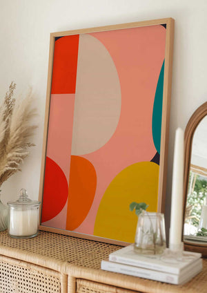 Tablou înramat „Mid Century Pastel 14” de Ana Rut Bre