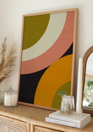 Tablou înramat „Geo Shapes Fall 21 Rounded” de Ana Rut Bre
