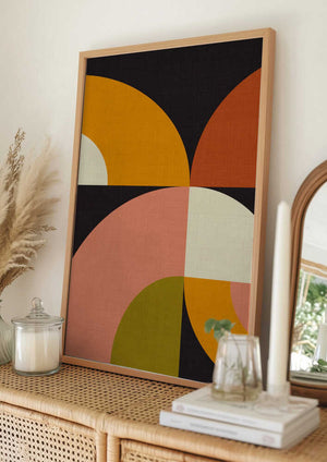 Tablou înramat „Geo Shapes Fall 21 Geo” de Ana Rut Bre