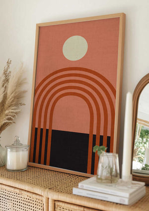 Tablou înramat „Geo Shapes Fall 21 Arc” de Ana Rut Bre