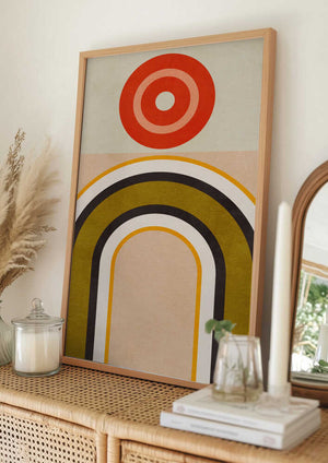 Tablou înramat „Rainbow Suns 9” de Ana Rut Bre