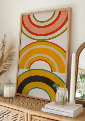 Tablou înramat „Rainbow Suns 6” de Ana Rut Bre