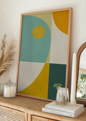Tablou înramat „Rainbow Plus Shapes10” de Ana Rut Bre