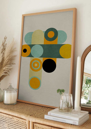 Tablou înramat „Rainbow Plus Shapes9” de Ana Rut Bre