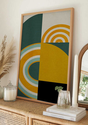Tablou înramat „Rainbow Plus Shapes8” de Ana Rut Bre