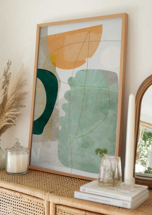 Tablou înramat „Nature Friendly Terracotta 2 Aquarell Kopie” de Ana Rut Bre