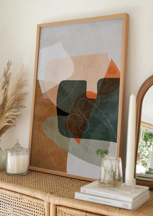 Tablou înramat „Nature Friendly Terracotta 4 Aquarell Kopie” de Ana Rut Bre