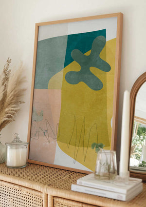 Tablou înramat „Nature Friendly Terracotta 3 Aquarell Kopie” de Ana Rut Bre