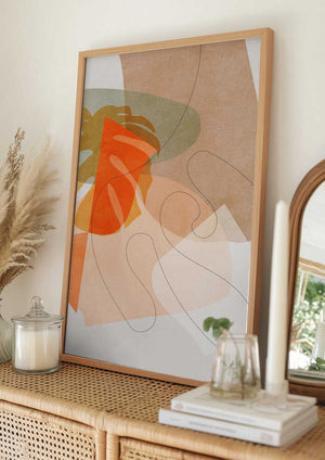 Tablou înramat „Nature Friendly Terracotta 6 Aquarell Kopie” de Ana Rut Bre