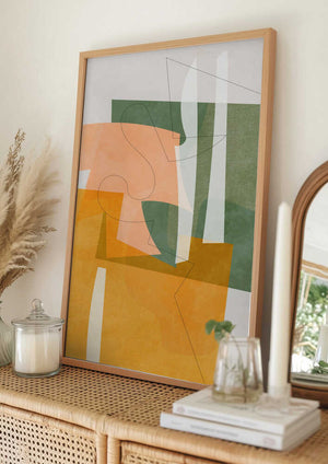 Tablou înramat „Nature Friendly Terracotta 8 Aquarell Kopie” de Ana Rut Bre