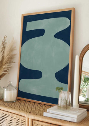 Tablou înramat „Abstract Vessel Silhouette” de Elena Ristova