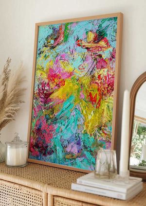 Tablou înramat „Expressionist Colorful Abstract” de Dorothy Fagan