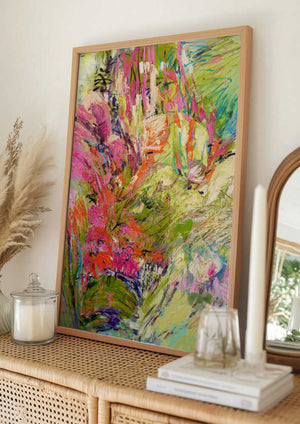 Tablou înramat „Expressionist Colorful Abstract” de Dorothy Fagan