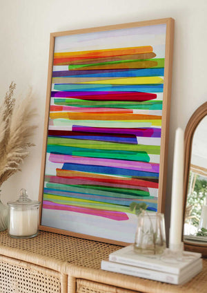 Tablou înramat „Colorful Stripes 1” de Mareike Böhmer