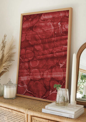 Tablou înramat „Ebru Red440” de Bilge Paksoylu