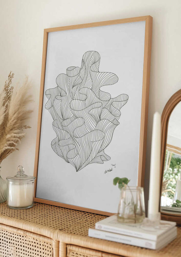 Tablou înramat „Coral Jpeg” de Lor Muller