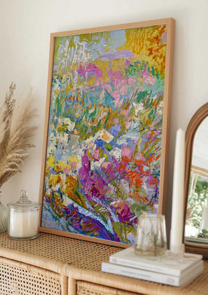 Tablou înramat „Vibrant Garden Dream” de Dorothy Fagan