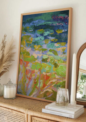Tablou înramat „Vibrant Water Lilies” de Dorothy Fagan