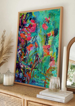Tablou înramat „Vivid Colors And Delicate Petals” de Dorothy Fagan