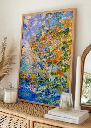 Tablou înramat „A Symphony of Green Hues” de Dorothy Fagan