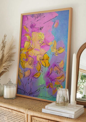 Tablou înramat „Vibrant Petals Dance” de Dorothy Fagan