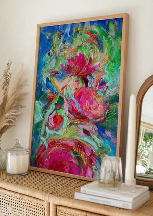 Tablou înramat „Vibrant Petal Symphony” de Dorothy Fagan