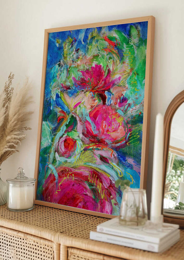 Tablou înramat „Vibrant Petal Symphony” de Dorothy Fagan