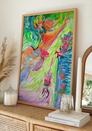 Tablou înramat „Colorful Whirlwind” de Dorothy Fagan