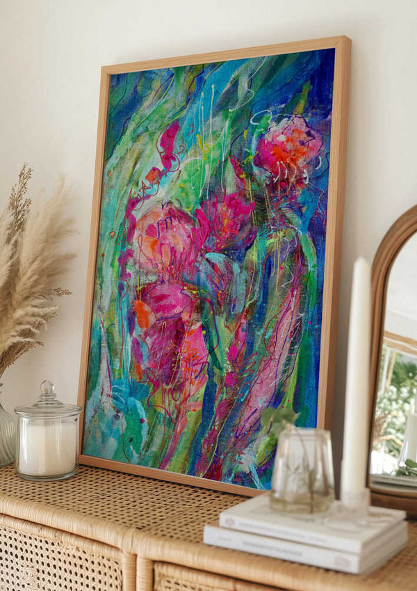 Tablou înramat „Impressionist Floral Abstract” de Dorothy Fagan