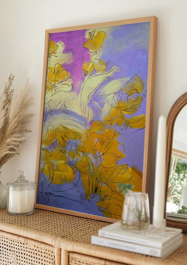 Tablou înramat „Golden Blossom Glow” de Dorothy Fagan