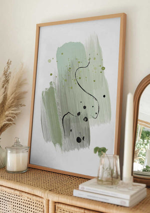 Tablou înramat „Planet Green-2” de Sally Ann Moss