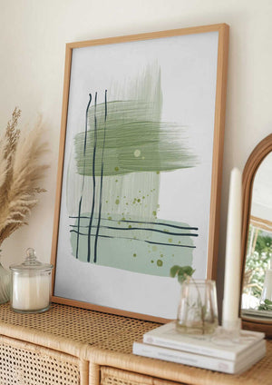 Tablou înramat „Planet Green-3” de Sally Ann Moss