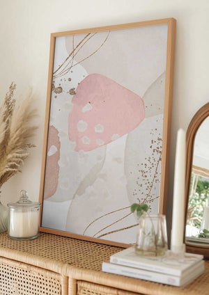 Tablou înramat „Silky Pink-3” de Sally Ann Moss