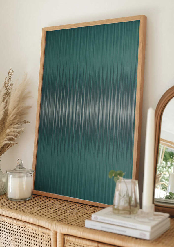 Tablou înramat „Euphoria - Green and White” de Alma