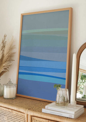 Tablou înramat „Blue Abstract I” de Orara Studio