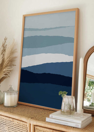 Tablou înramat „Blue Abstract II” de Orara Studio