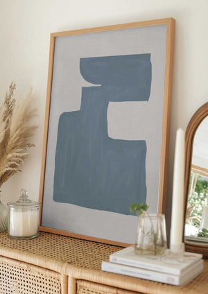 Tablou înramat „Mid Century Blue III” de Orara Studio