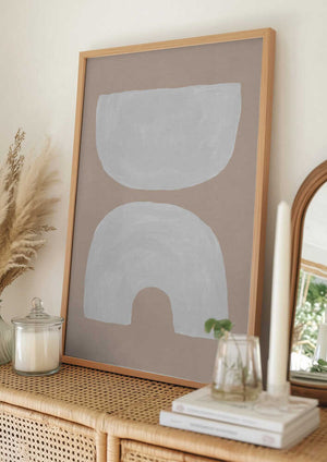 Tablou înramat „Mid Century Brown I” de Orara Studio