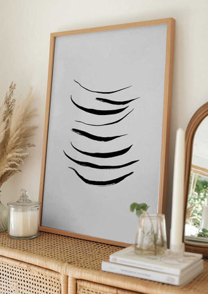 Tablou înramat „Minimalist Black Painting” de Orara Studio
