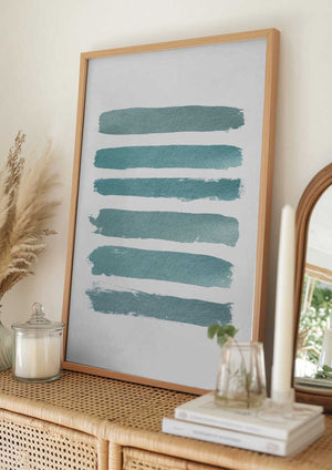 Tablou înramat „Ombre Turquoise” de Orara Studio