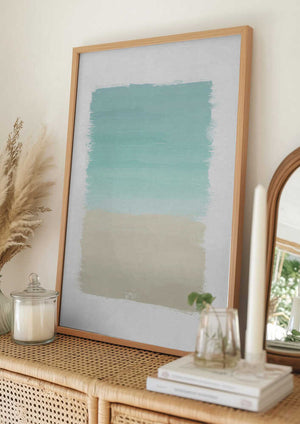 Tablou înramat „Turquoise Abstract” de Orara Studio