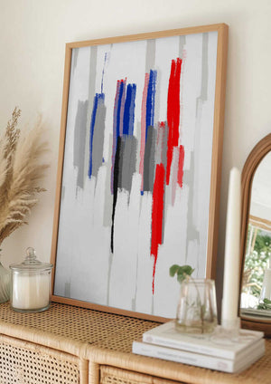 Tablou înramat „BILLS RED WHITE AND BLUE” de Fun Qui