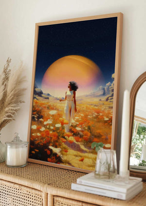 Tablou înramat „Cosmic Flower Fields” de Taudalpoi