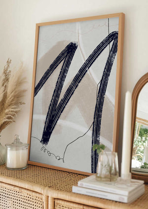 Tablou înramat „Abstract Lines No. 2” de Anne-Marie Volfova