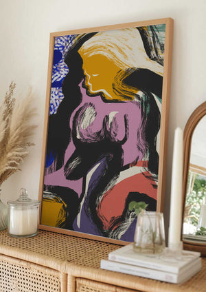 Tablou înramat „Sitting Muse Abstract” de Little Dean