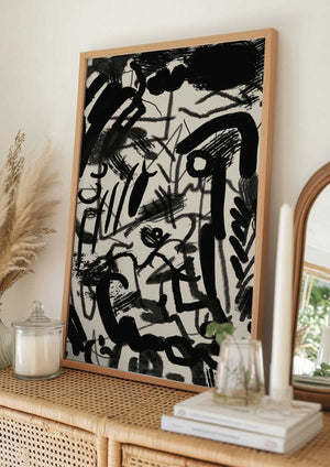 Tablou înramat „Abstraction With Inks” de Little Dean